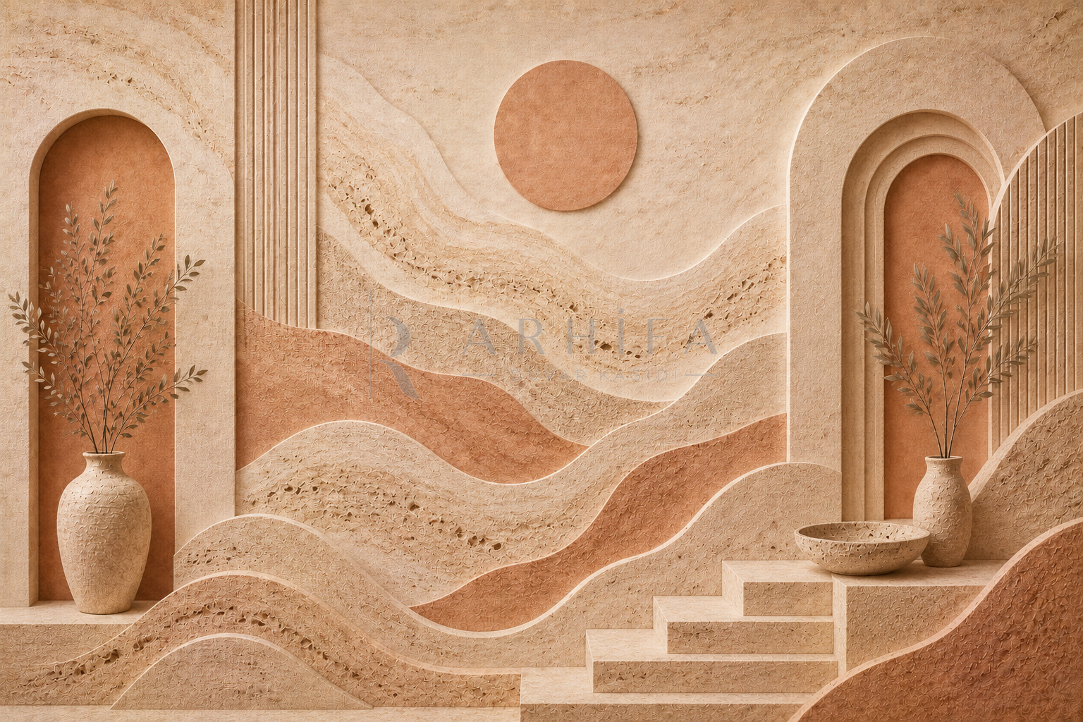 — Travertine Flow Duvar Kağıdı (TR-007) – görsel 2