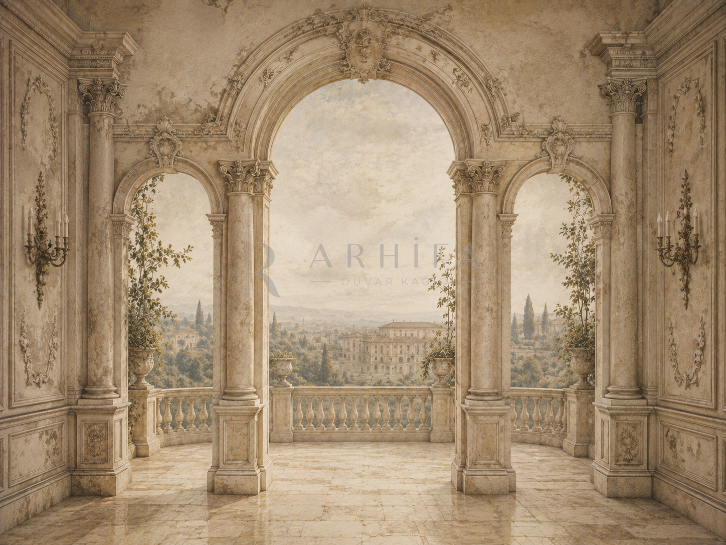 Antique Palace View Duvar Kağıdı (C08-TR-009) – görsel 2