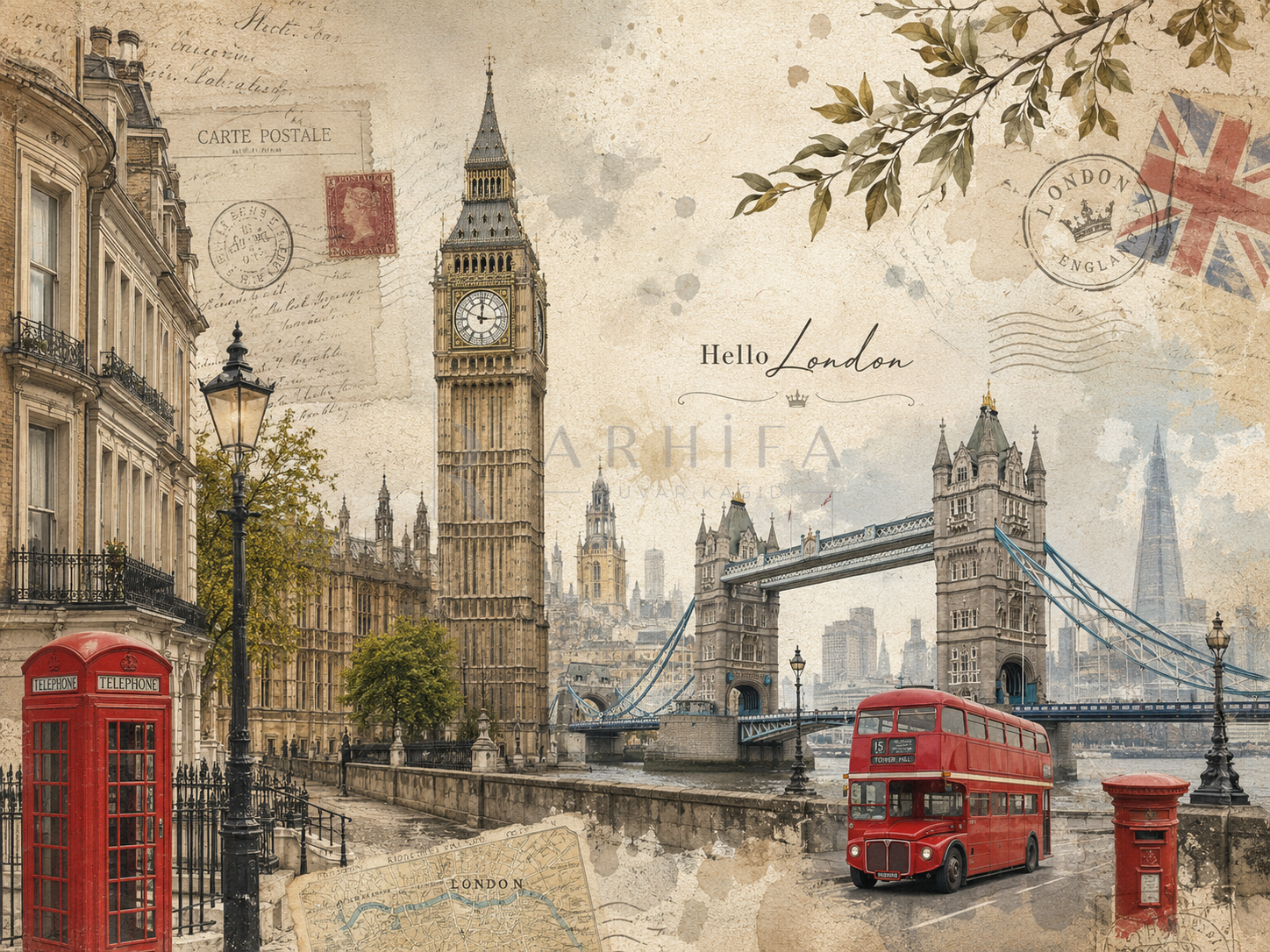 Hello London Duvar Kağıdı (C11-TT-003) – görsel 2
