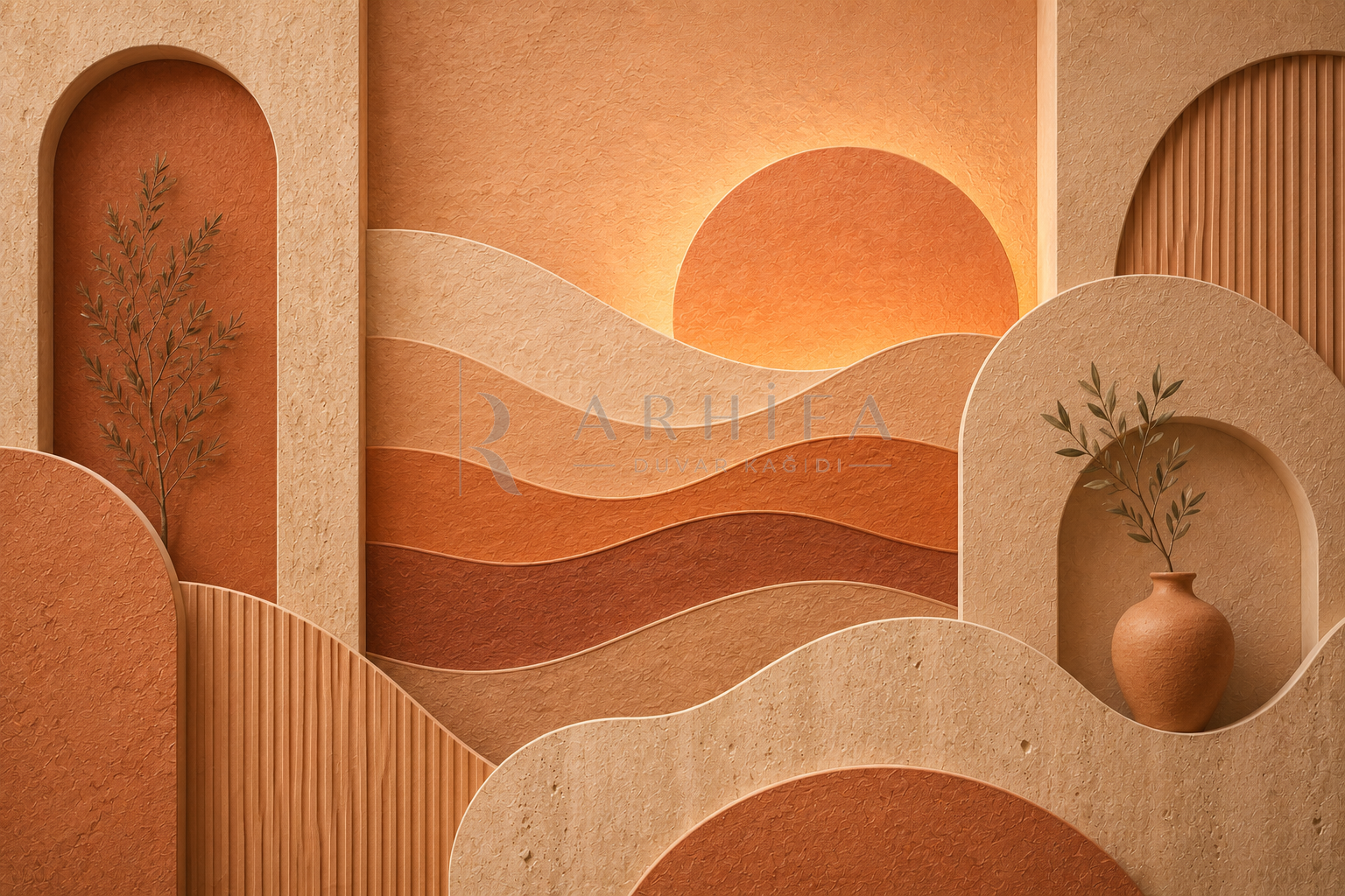 Sunset Relief Duvar Kağıdı (TT-005) – görsel 2