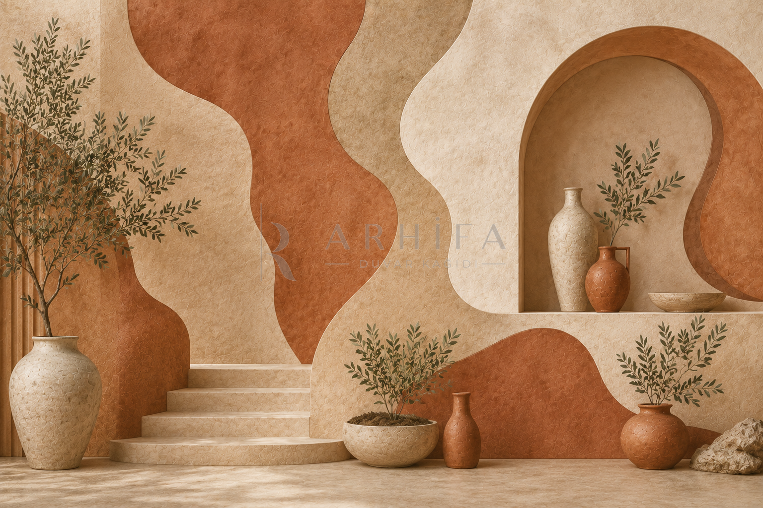 Organic Terracotta — Kaynak Varyantı Duvar Kağıdı (C05-TT-006B) – görsel 2