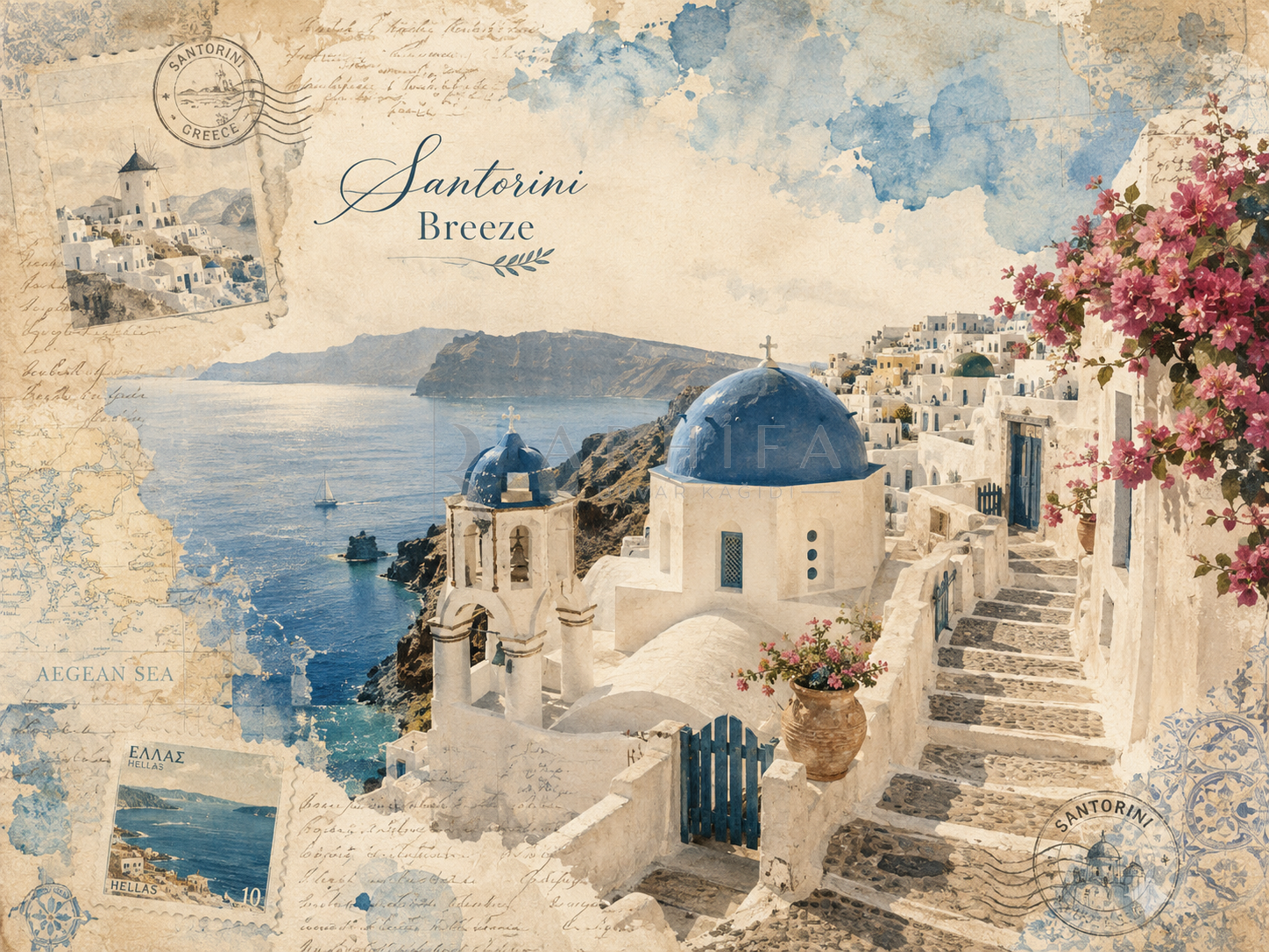Santorini Breeze Duvar Kağıdı (C11-TT-006) – görsel 2