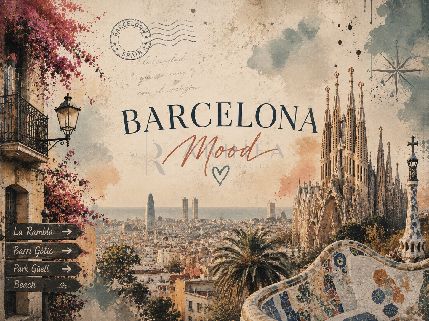 Barcelona Mood Duvar Kağıdı (C11-TT-009) – görsel 2
