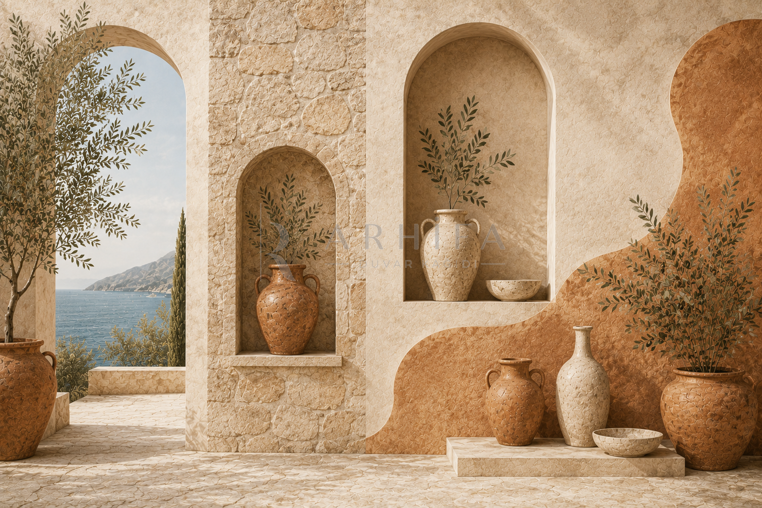 Mediterranean Stone — Kaynak Varyantı Duvar Kağıdı (C05-TT-009B) – görsel 2