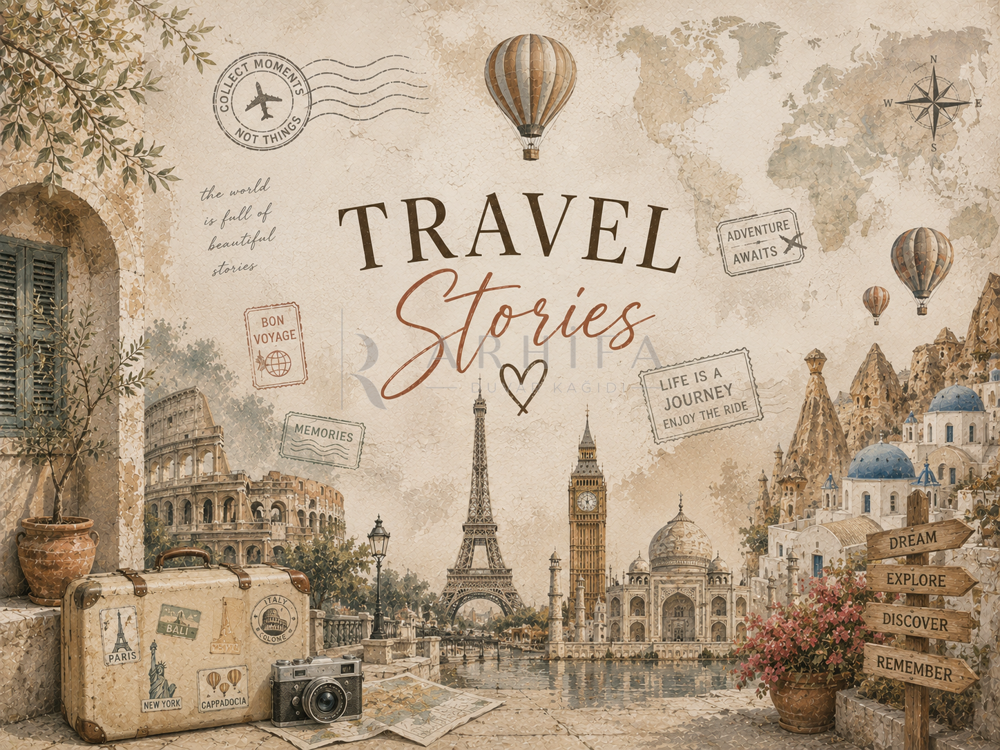 Travel Stories Duvar Kağıdı (C11-TT-014) – görsel 2