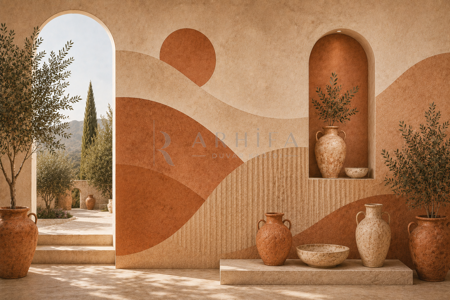 Terracotta Prestige — Kaynak Varyantı Duvar Kağıdı (C05-TT-015B) – görsel 2