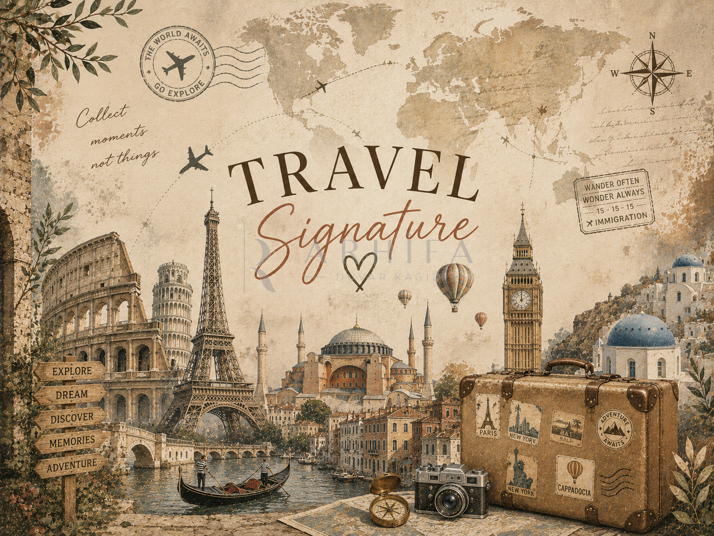 Travel Signature Duvar Kağıdı (C11-TT-015) – görsel 2