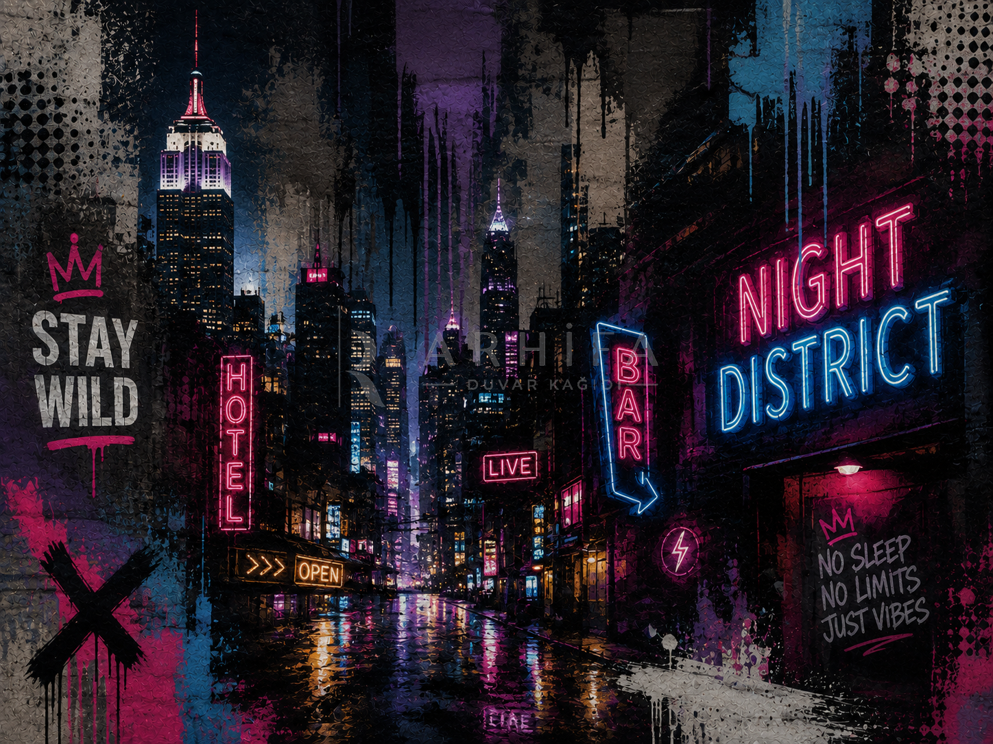 — Night District Duvar Kağıdı (UG-004) – görsel 2