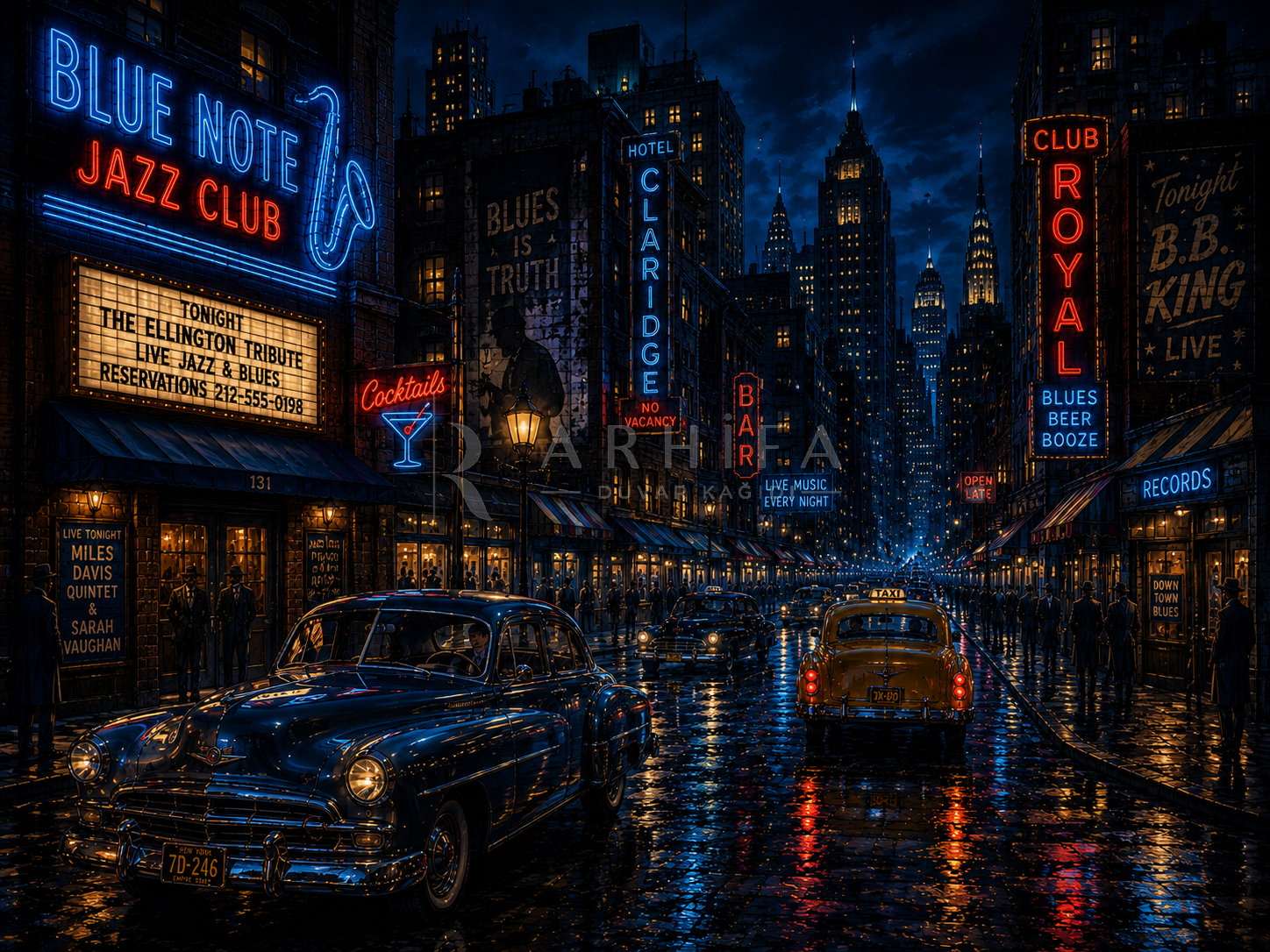 — Downtown Blues Duvar Kağıdı (VCN-008) – görsel 2