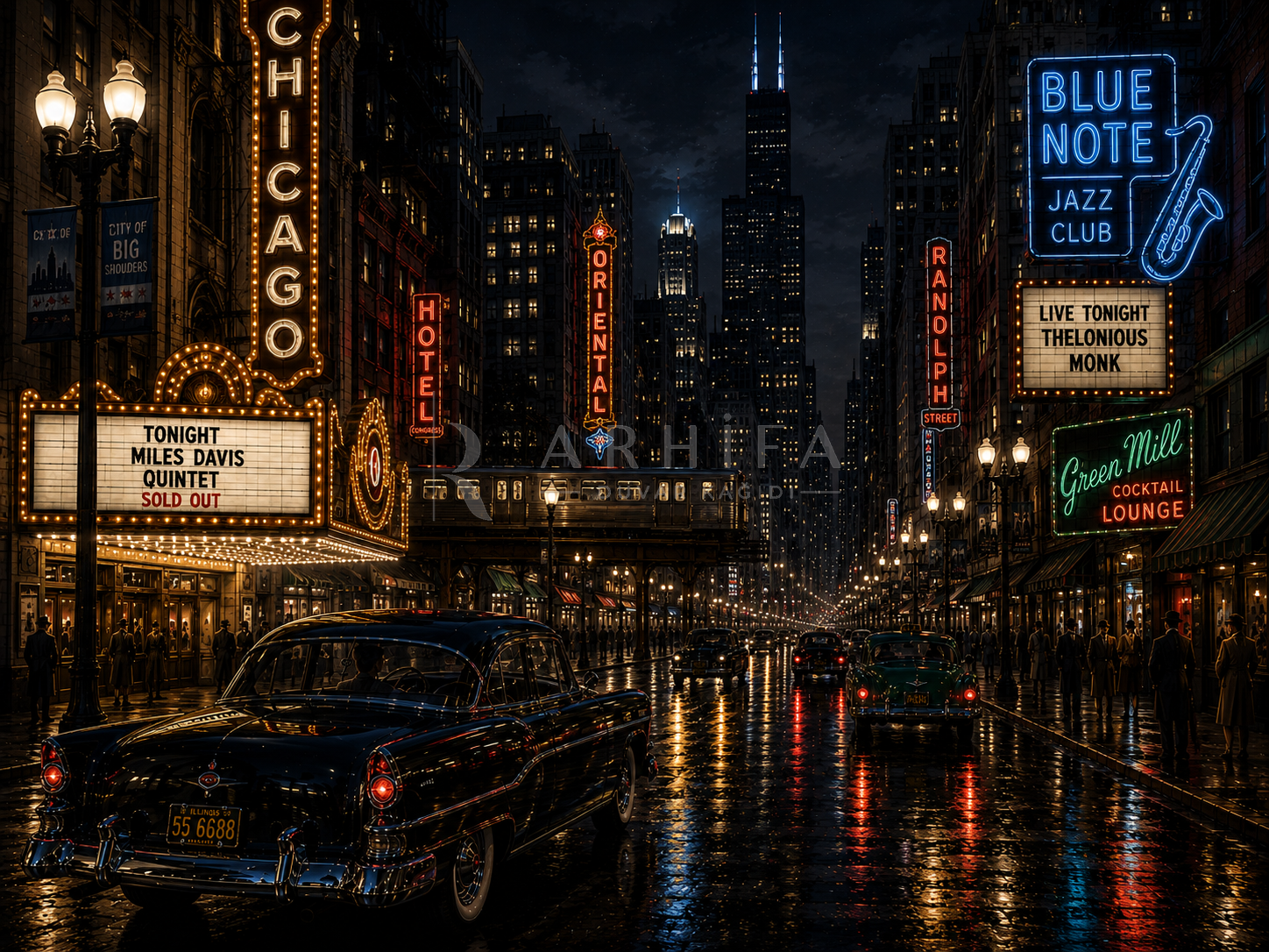 — Chicago After Dark Duvar Kağıdı (VCN-011) – görsel 2