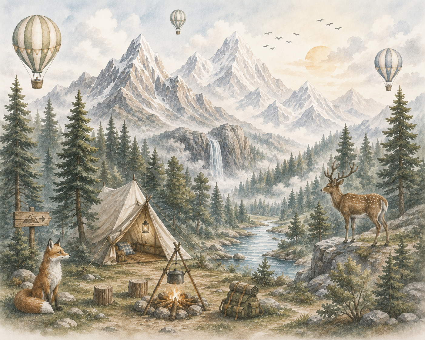 Mountain Adventure Duvar Kağıdı (WE-009) – görsel 2