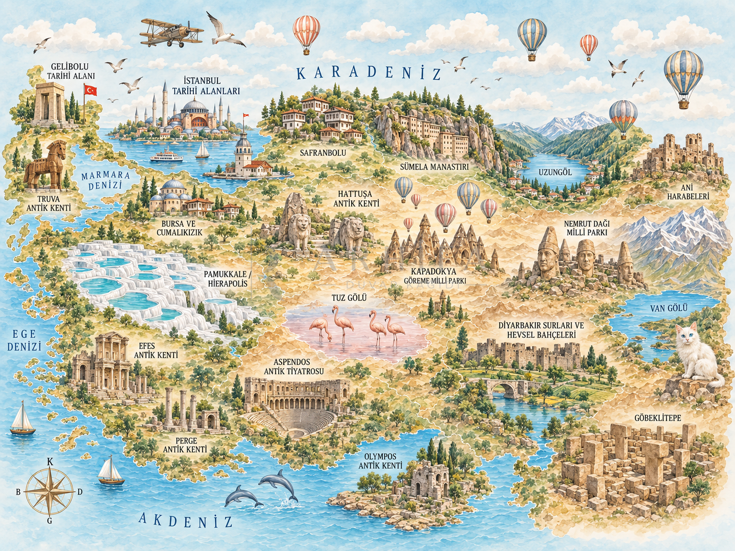 Wonders of Türkiye - Çocuk Odası Duvar Kağıdı (WE-012) – görsel 4
