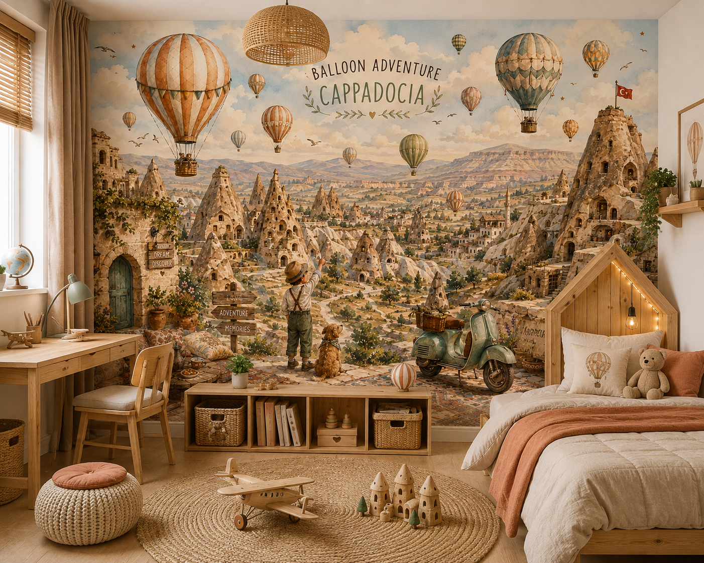 Balon Macerası Kapadokya - Çocuk Odası Duvar Kağıdı (WE-015)
