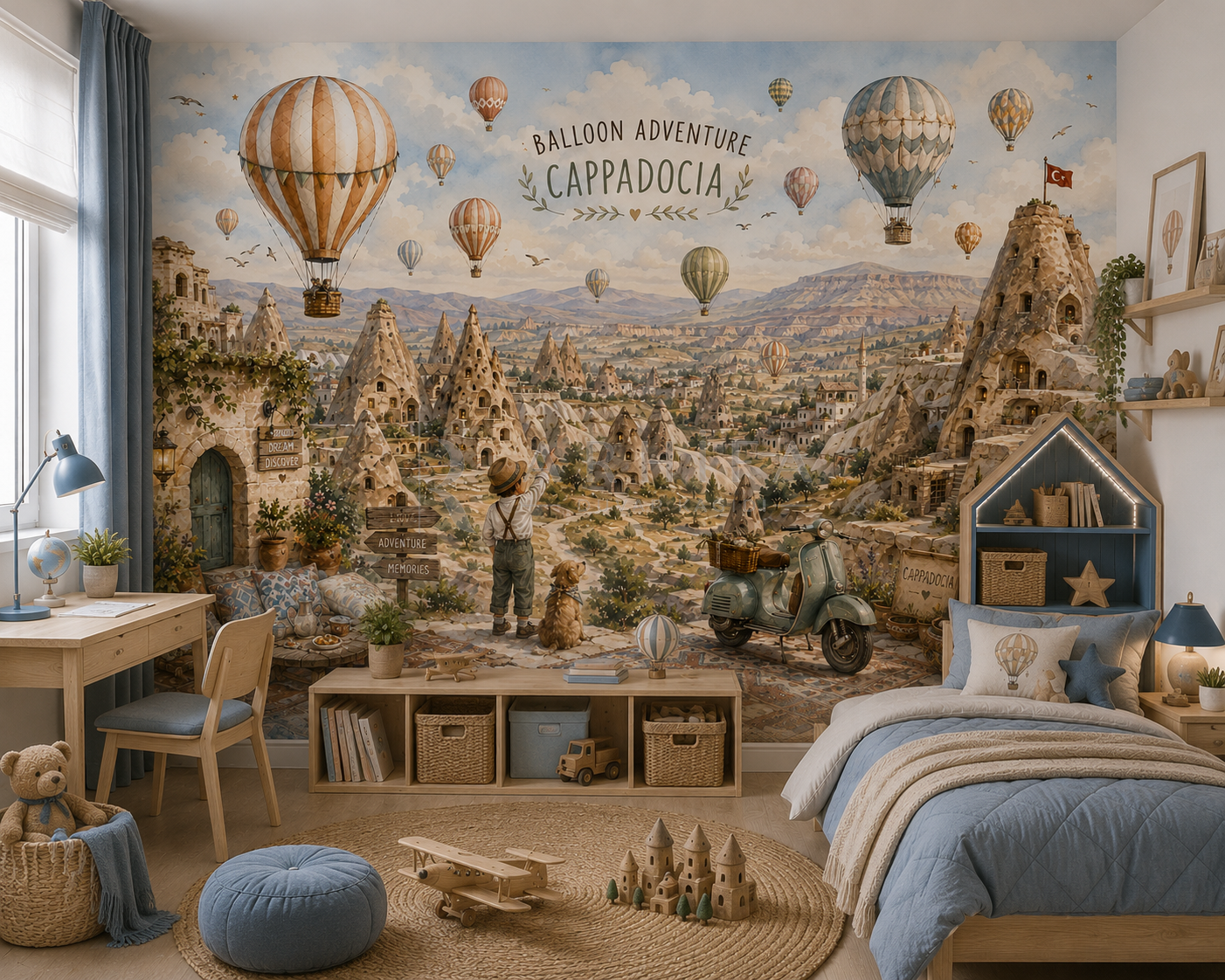 Balon Macerası Kapadokya - Çocuk Odası Duvar Kağıdı (WE-015) – görsel 2