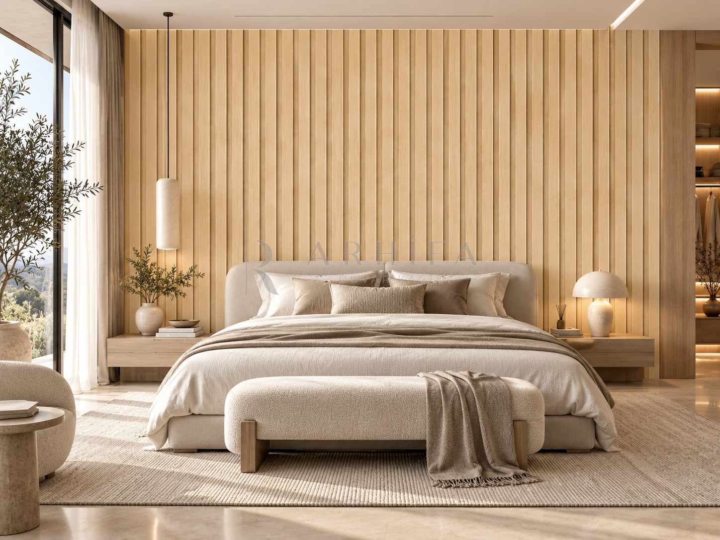 Light Scandinavian Oak - Özel Tasarım Duvar Kağıdı (WFP-002) görsel