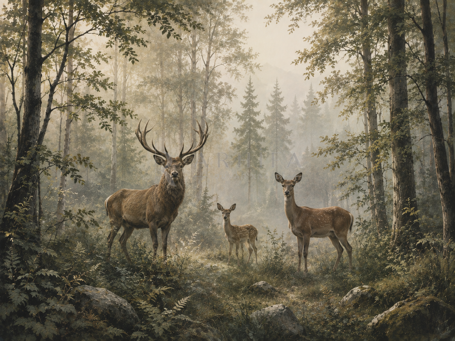 — Forest Deer Duvar Kağıdı (WL-004) – görsel 2