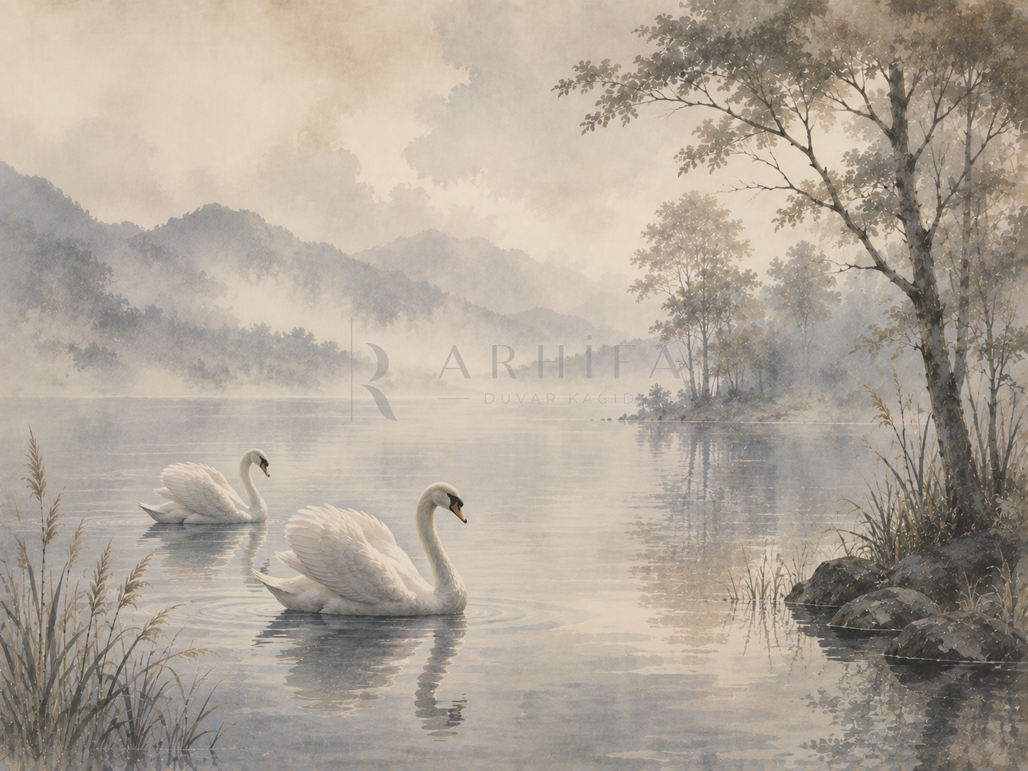 — Swan Lake Duvar Kağıdı (WL-009) – görsel 2