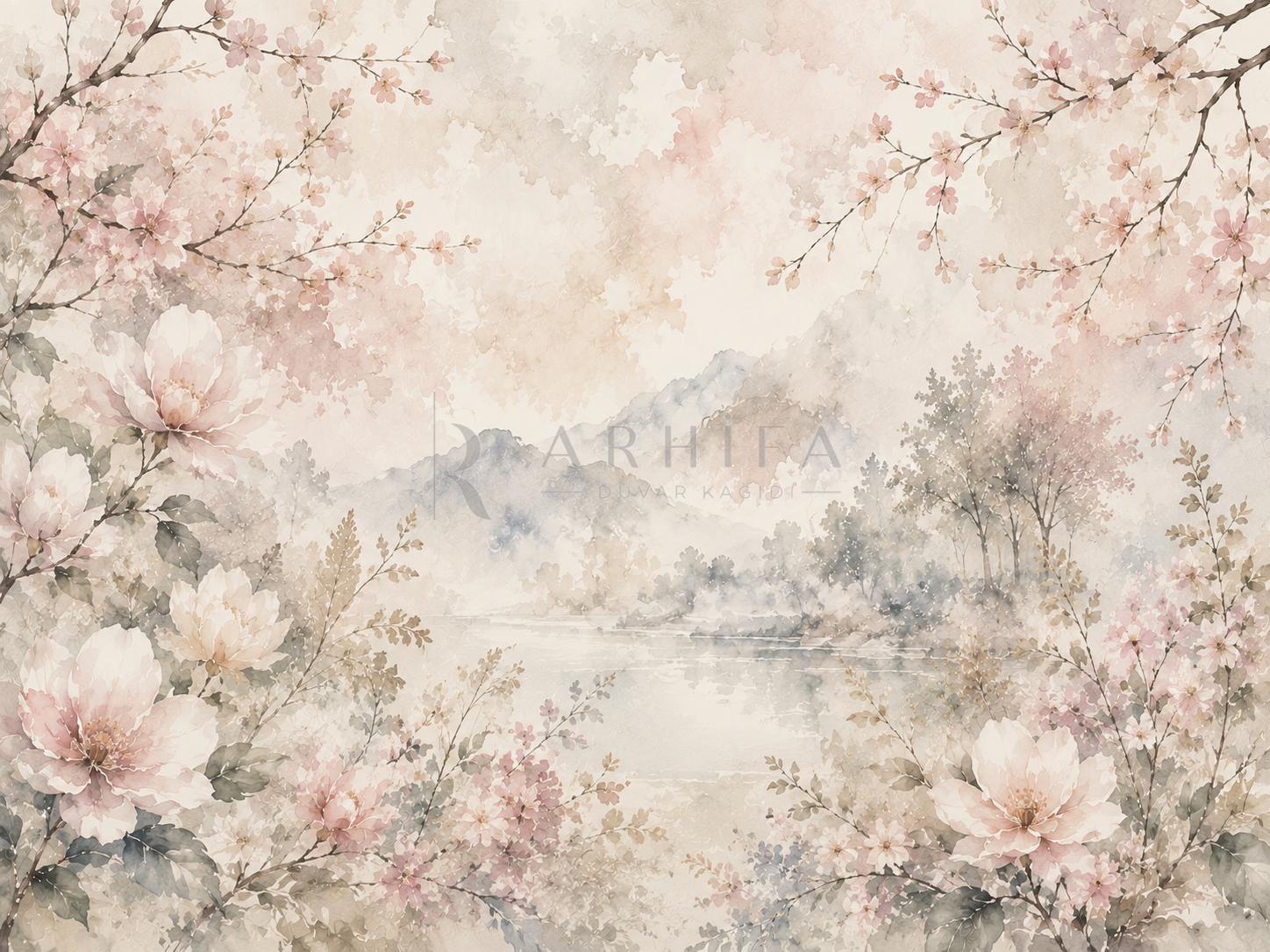 — Soft Blossom Duvar Kağıdı (WM-003) – görsel 2