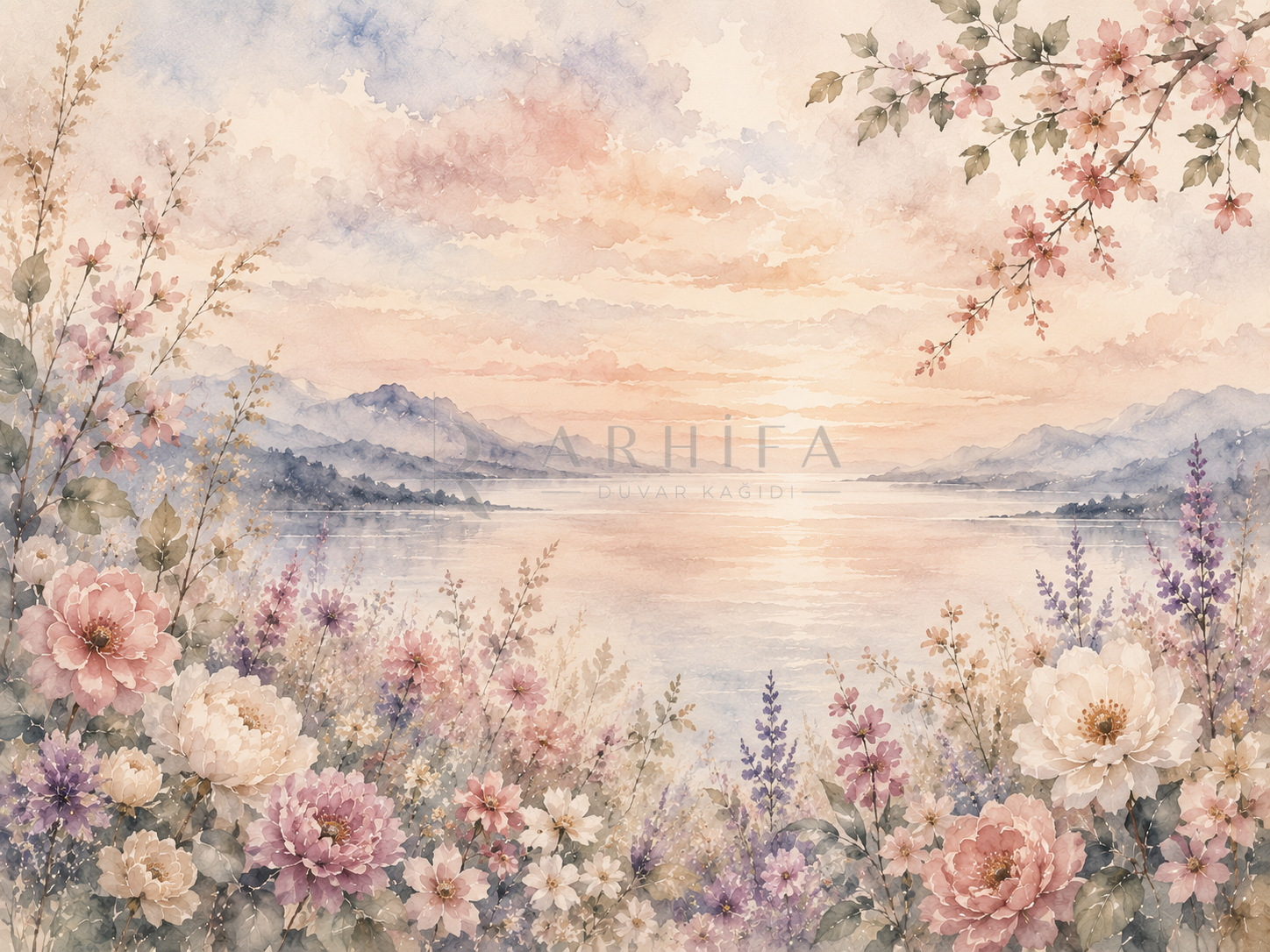 — Floral Horizon Duvar Kağıdı (WM-005) – görsel 2