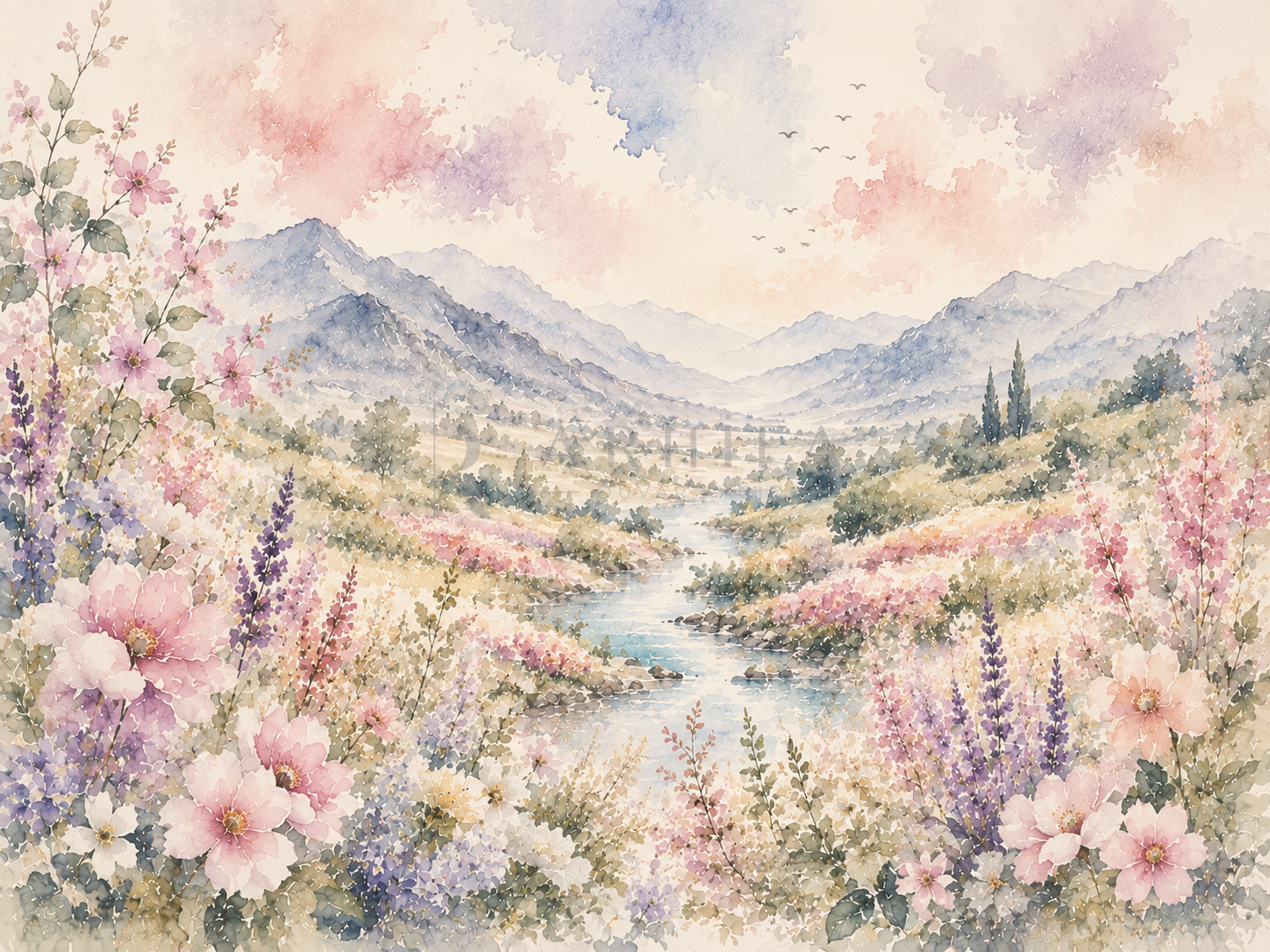 — Blooming Valley Duvar Kağıdı (WM-008) – görsel 2