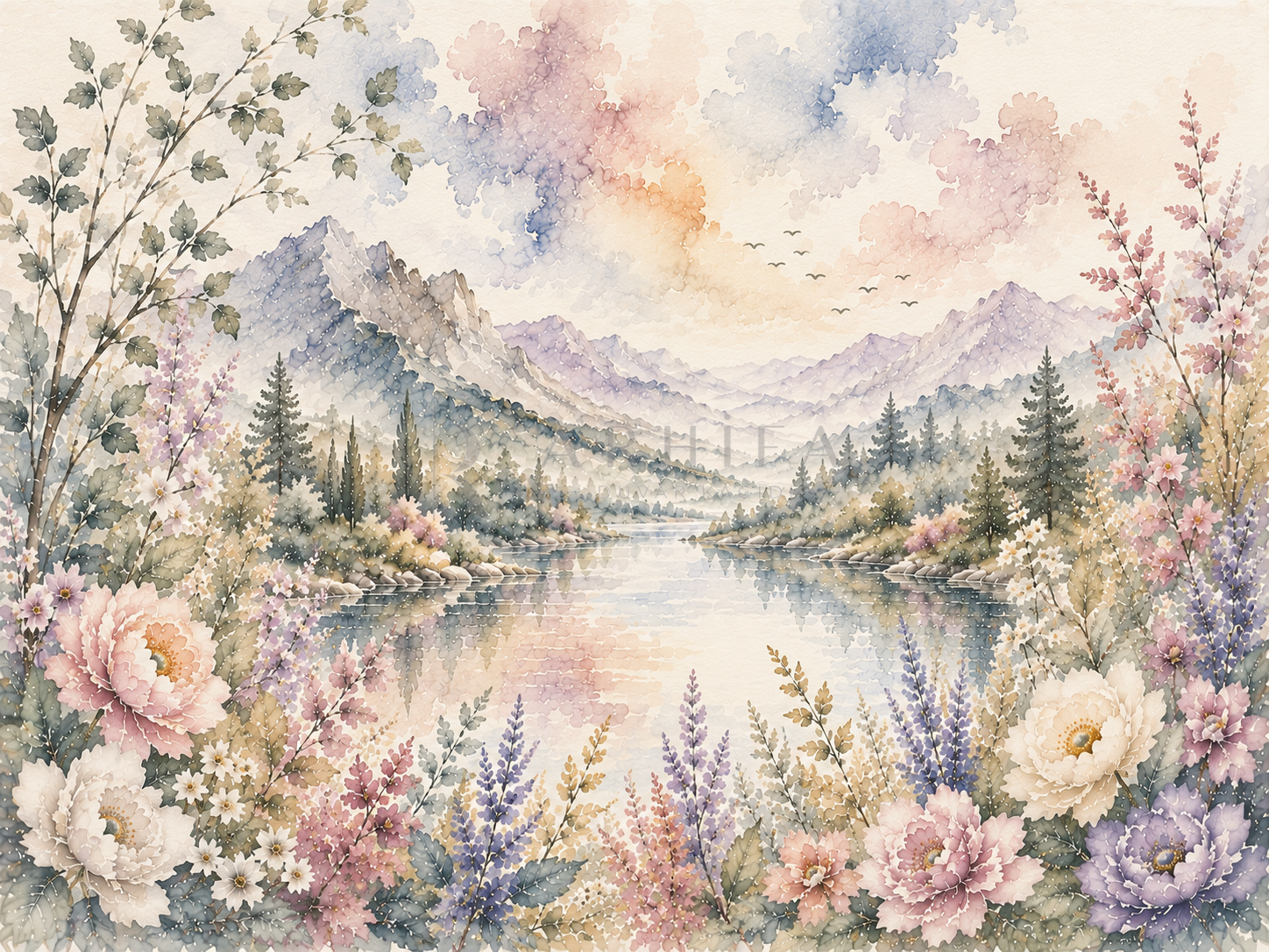 — Watercolor Signature Duvar Kağıdı (WM-015) – görsel 2