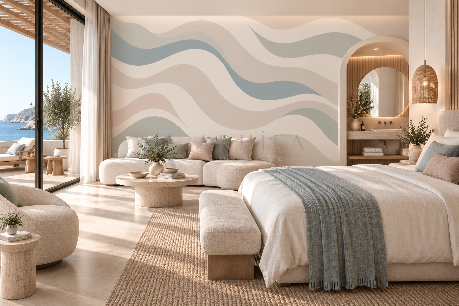 Nordic Flow - Özel Tasarım Duvar Kağıdı (WV-002) görsel