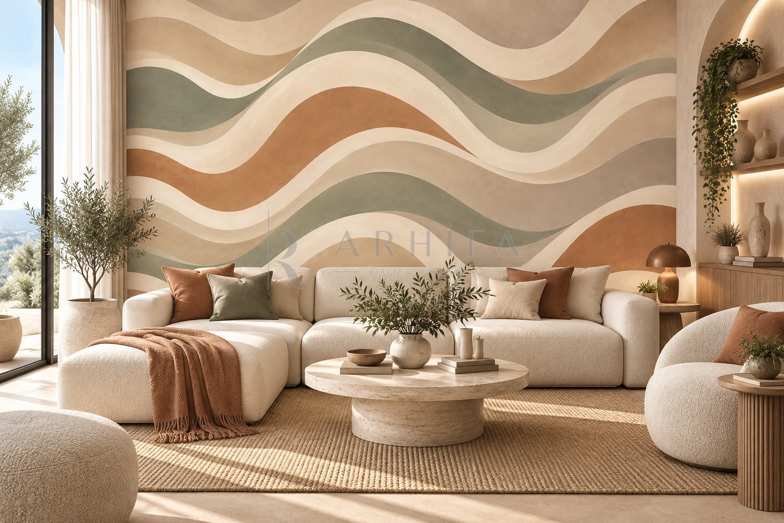 Wavy Signature - Özel Tasarım Duvar Kağıdı (WV-015) – görsel 2