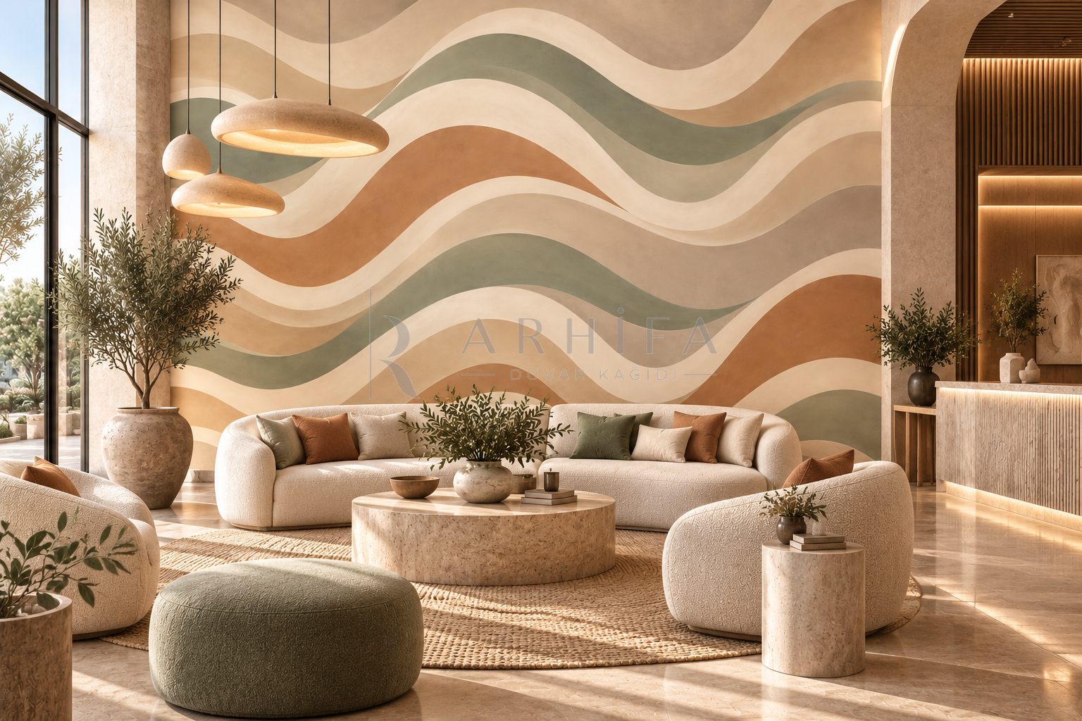 Wavy Signature - Özel Tasarım Duvar Kağıdı (WV-015) – görsel 3