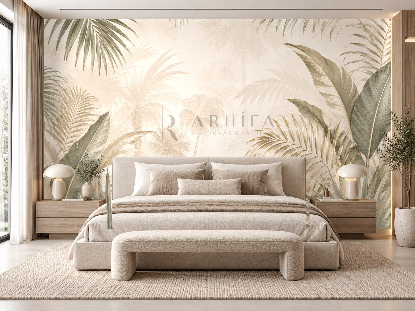 — Palm Harmony Duvar Kağıdı (BL-003) – görsel 1