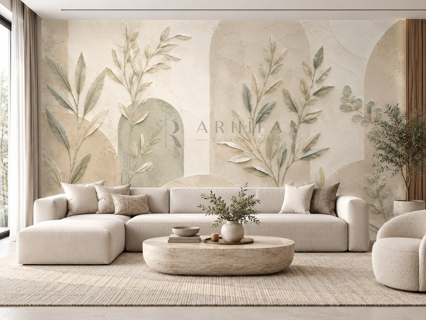 — Soft Botanical Duvar Kağıdı (BR-003) – görsel 1