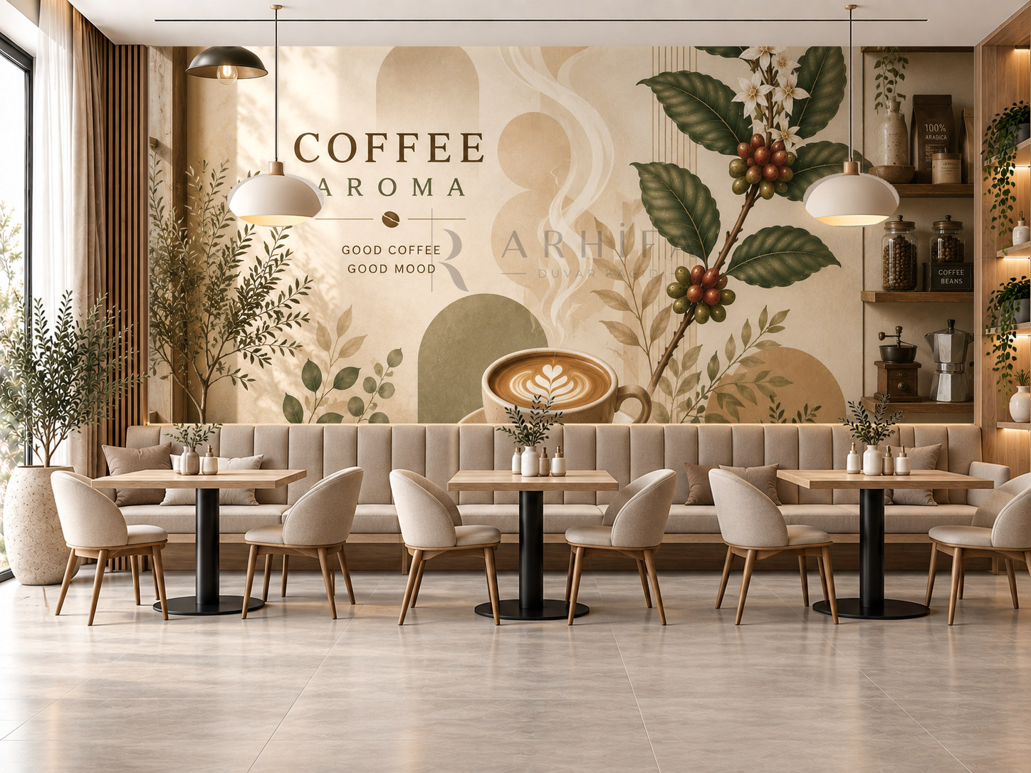 Coffee Aroma Duvar Kağıdı (CF-014) – görsel 1