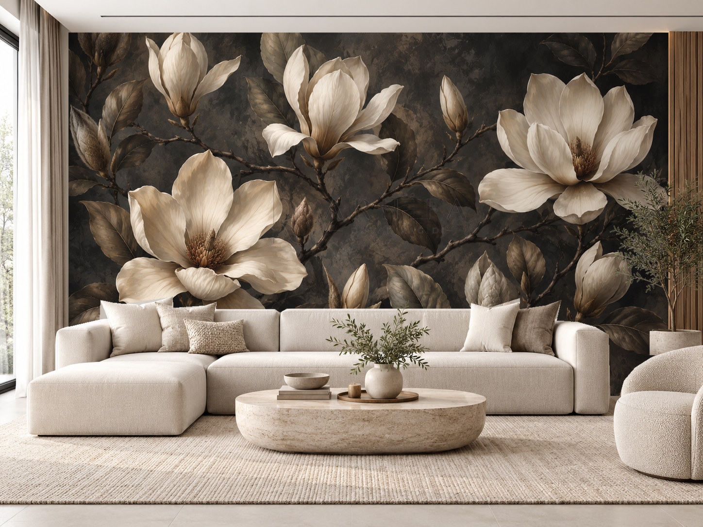 — Moody Magnolia Duvar Kağıdı (DKB-005) – görsel 1