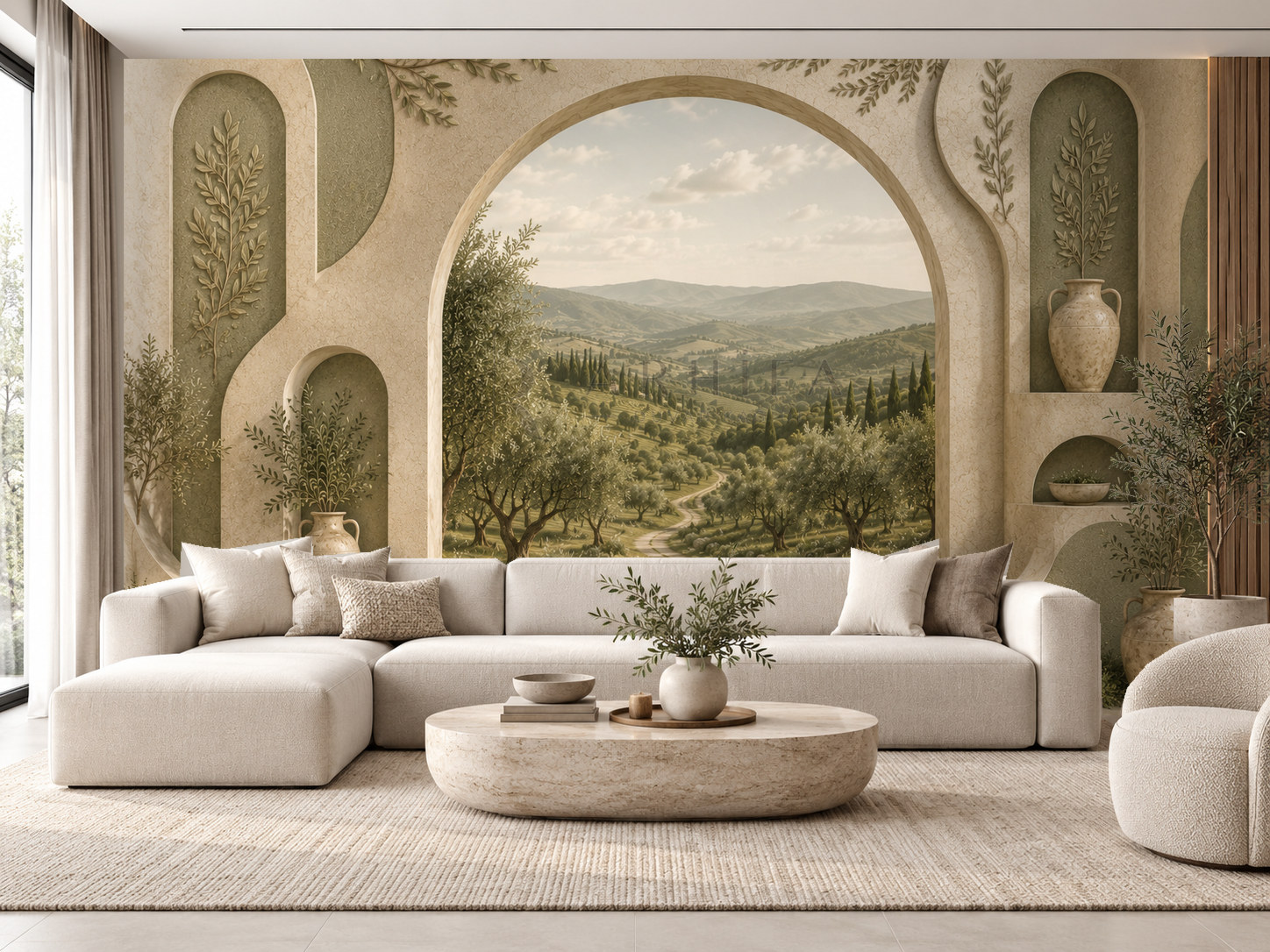 Olive Arch Duvar Kağıdı (OLV-005) – görsel 1