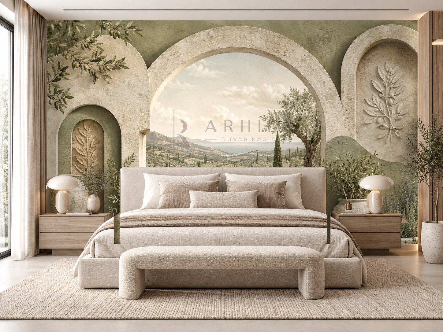 Mediterranean Olive Duvar Kağıdı (OLV-006) – görsel 1