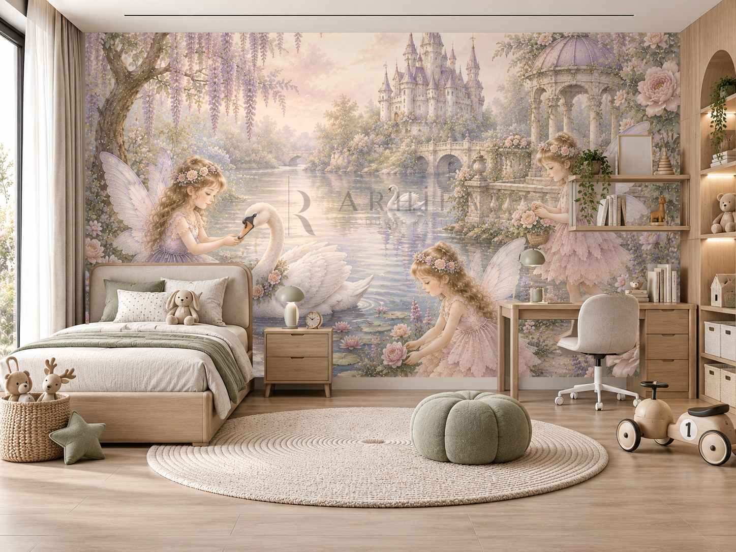 — Fairy Swan Lake Duvar Kağıdı (F-012) – görsel 1