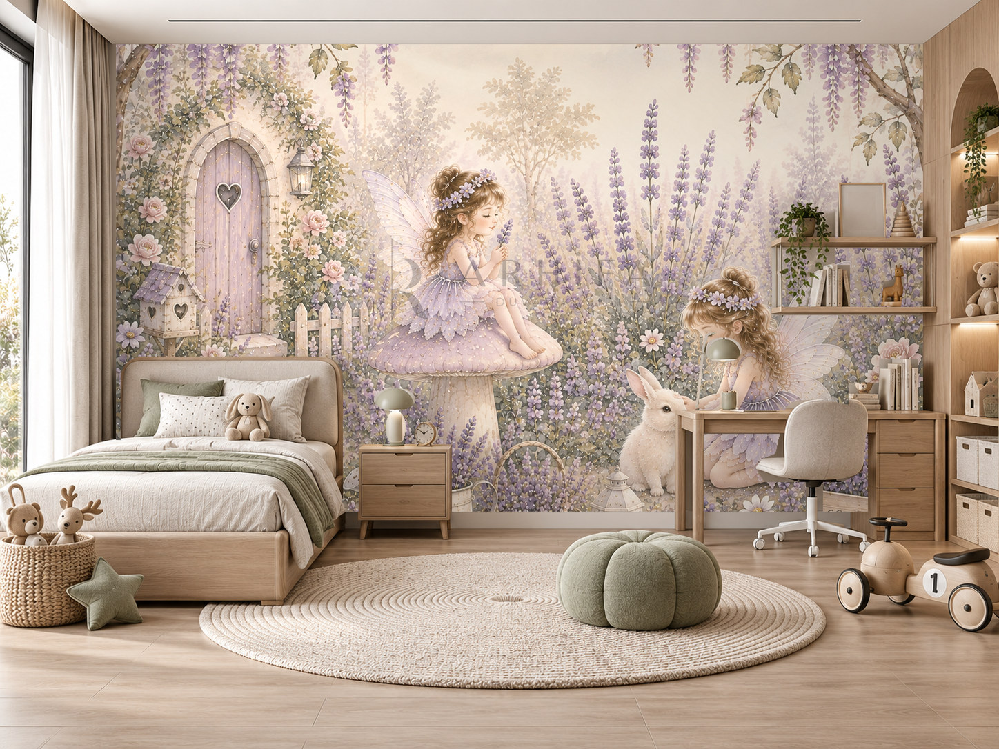 — Lavender Fairy Garden Duvar Kağıdı (FF-008B) – görsel 1