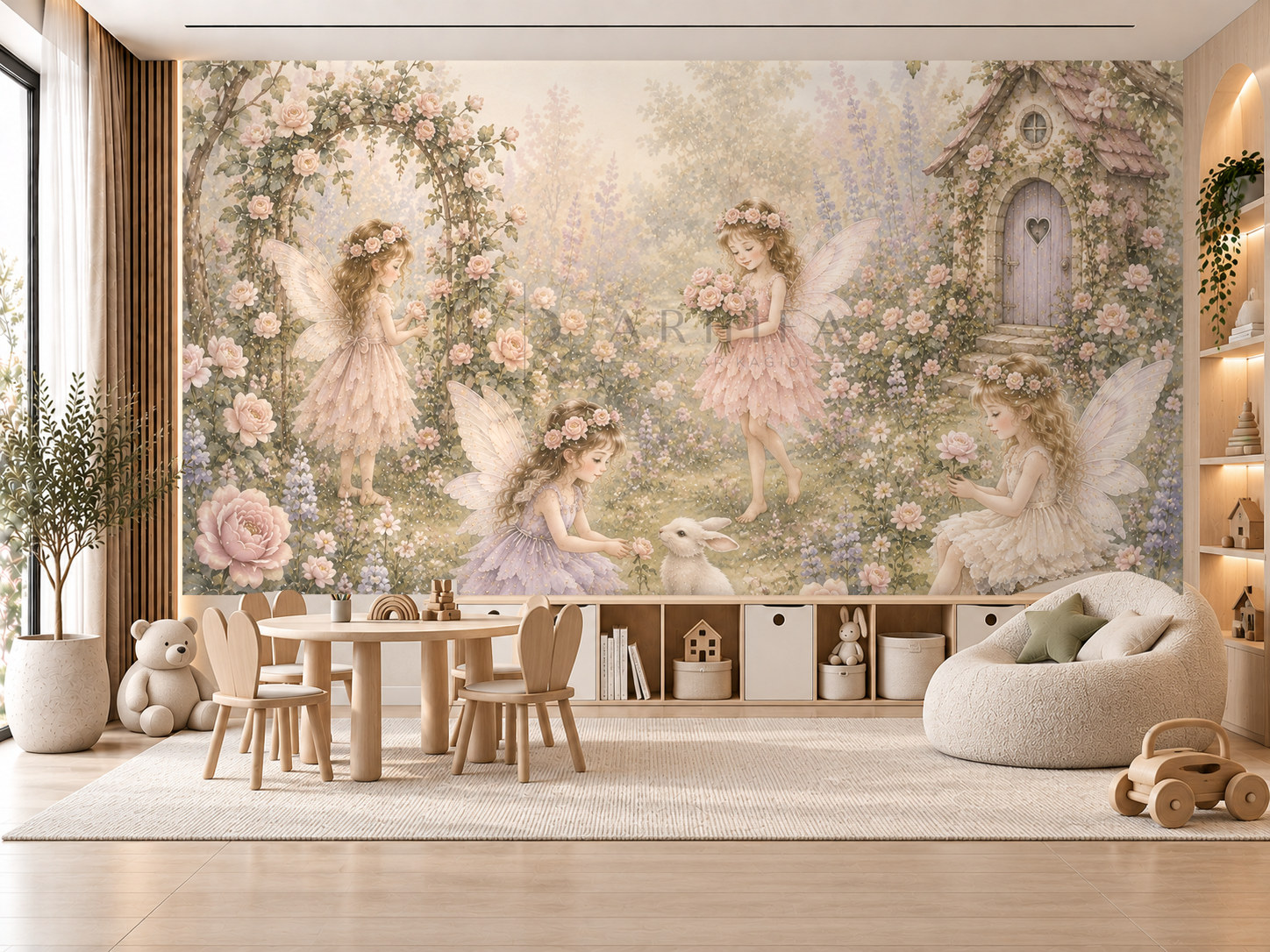 — Rose Fairy Meadow Duvar Kağıdı (FF-010) – görsel 1