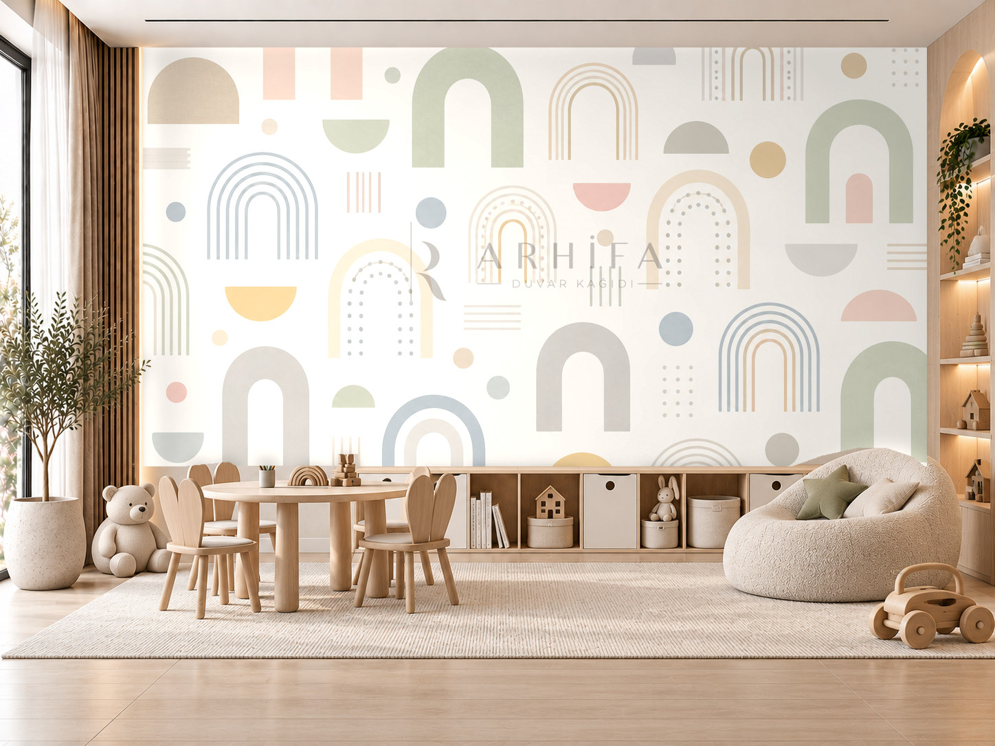 — Nordic Arches Duvar Kağıdı (KG-004A) – görsel 1