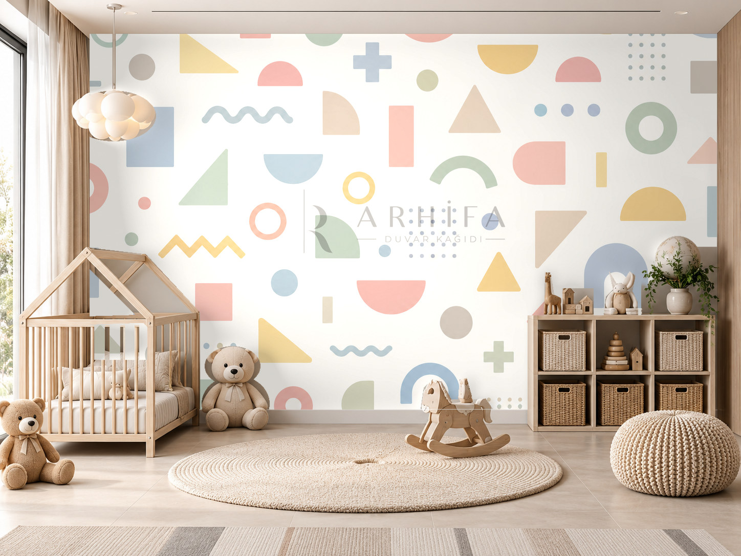 — Playful Shapes Duvar Kağıdı (KG-005A) – görsel 1