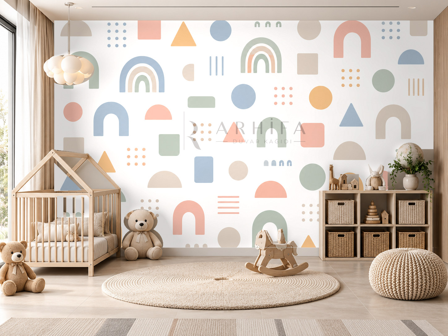 — Scandi Shapes Duvar Kağıdı (KG-012) – görsel 1