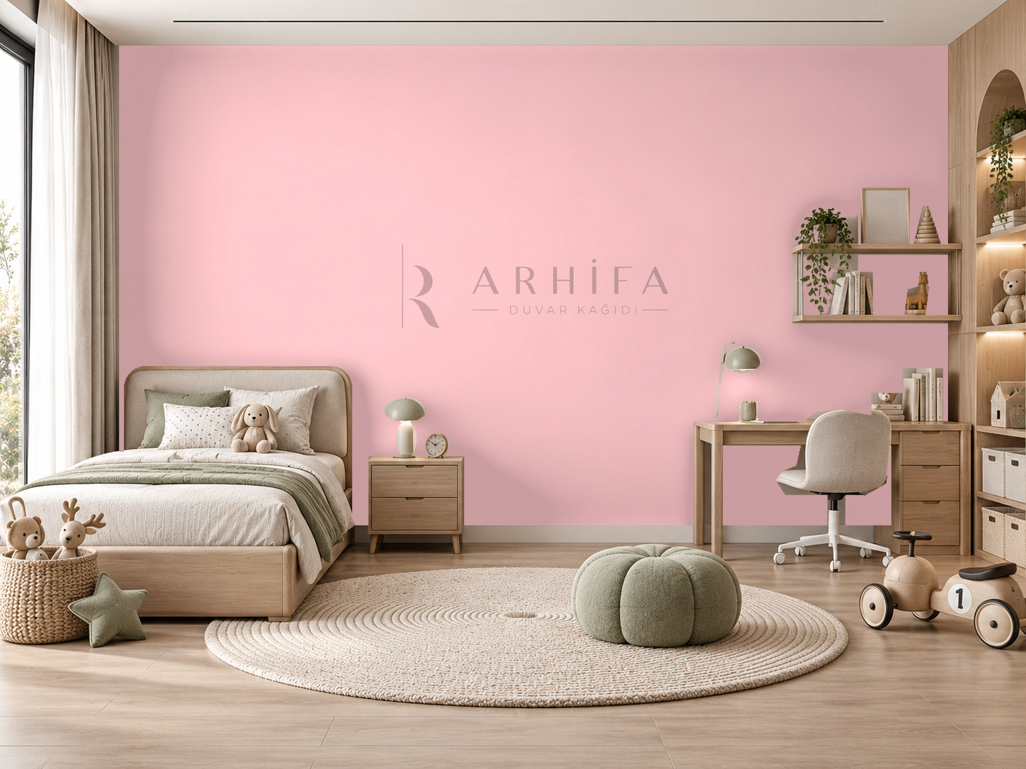 — Powder Pink Duvar Kağıdı (KGS-001) – görsel 1