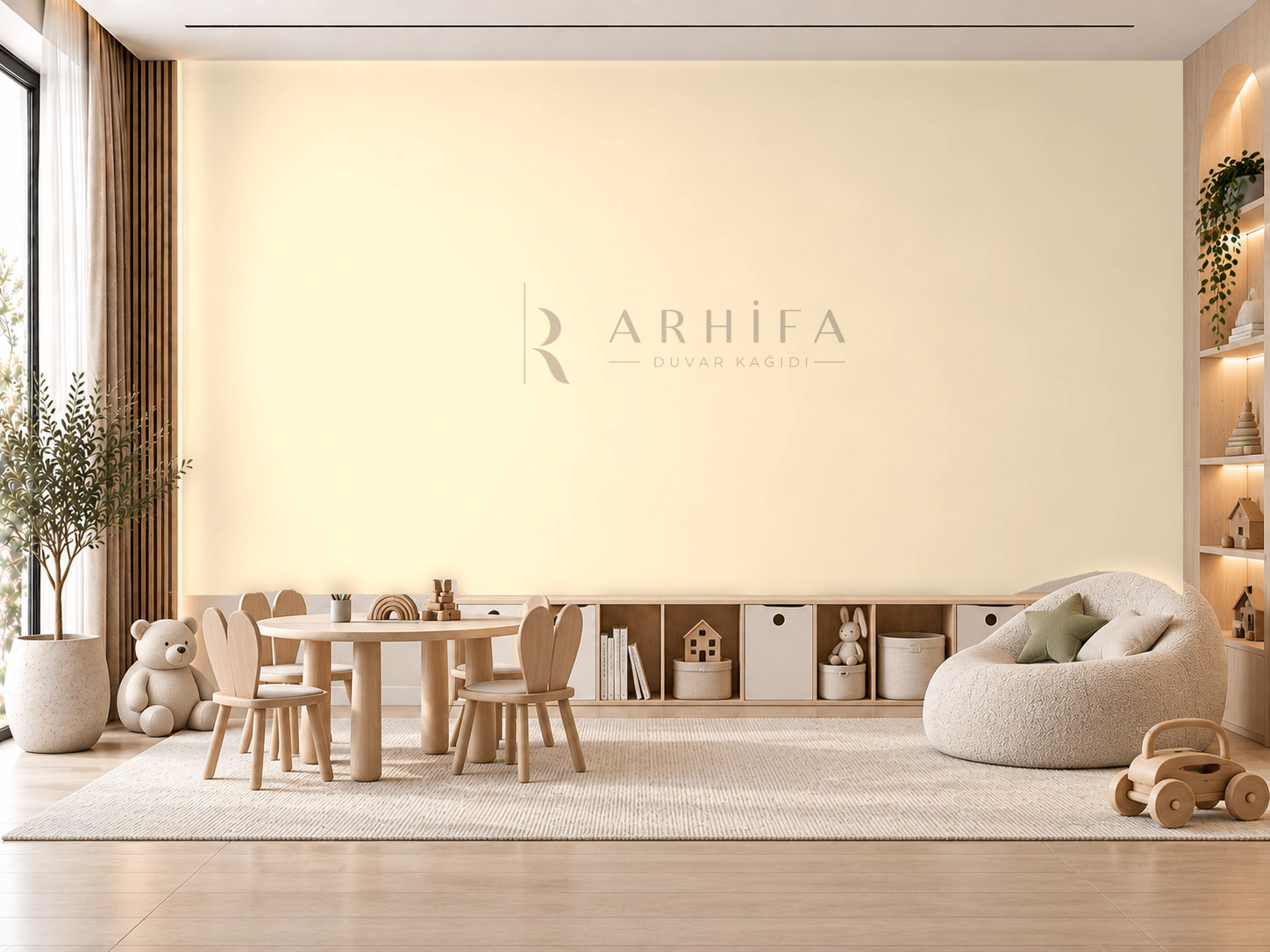 — Warm Beige Duvar Kağıdı (KGS-005) – görsel 1