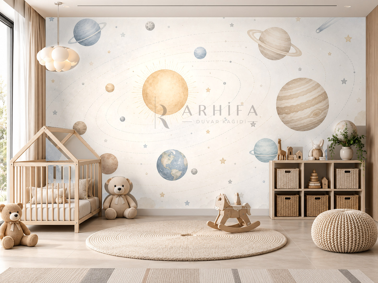 — Dreamy Solar System Duvar Kağıdı (LEX-002) – görsel 1
