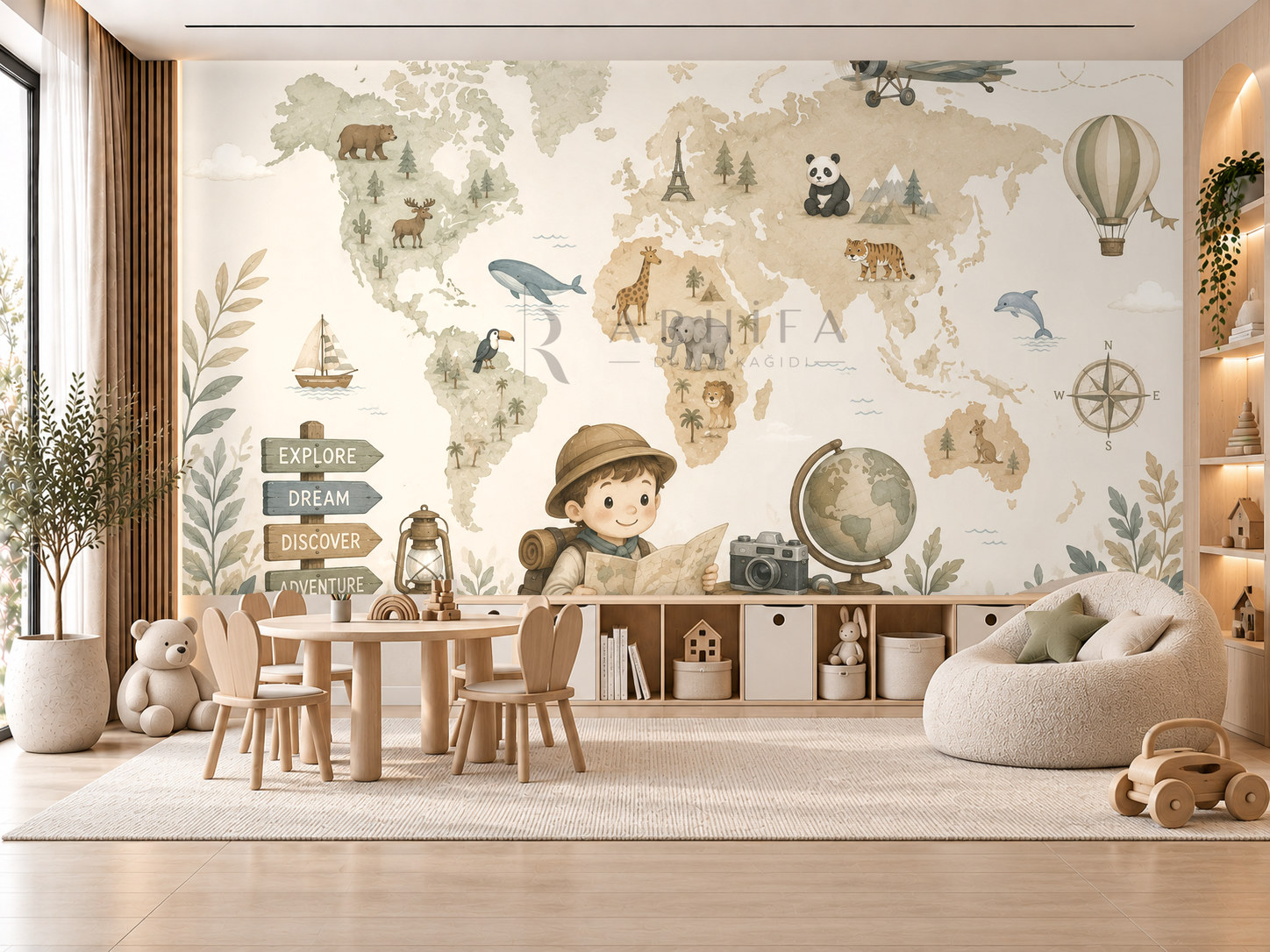 — Little Explorer Signature Duvar Kağıdı (LEX-015) – görsel 1