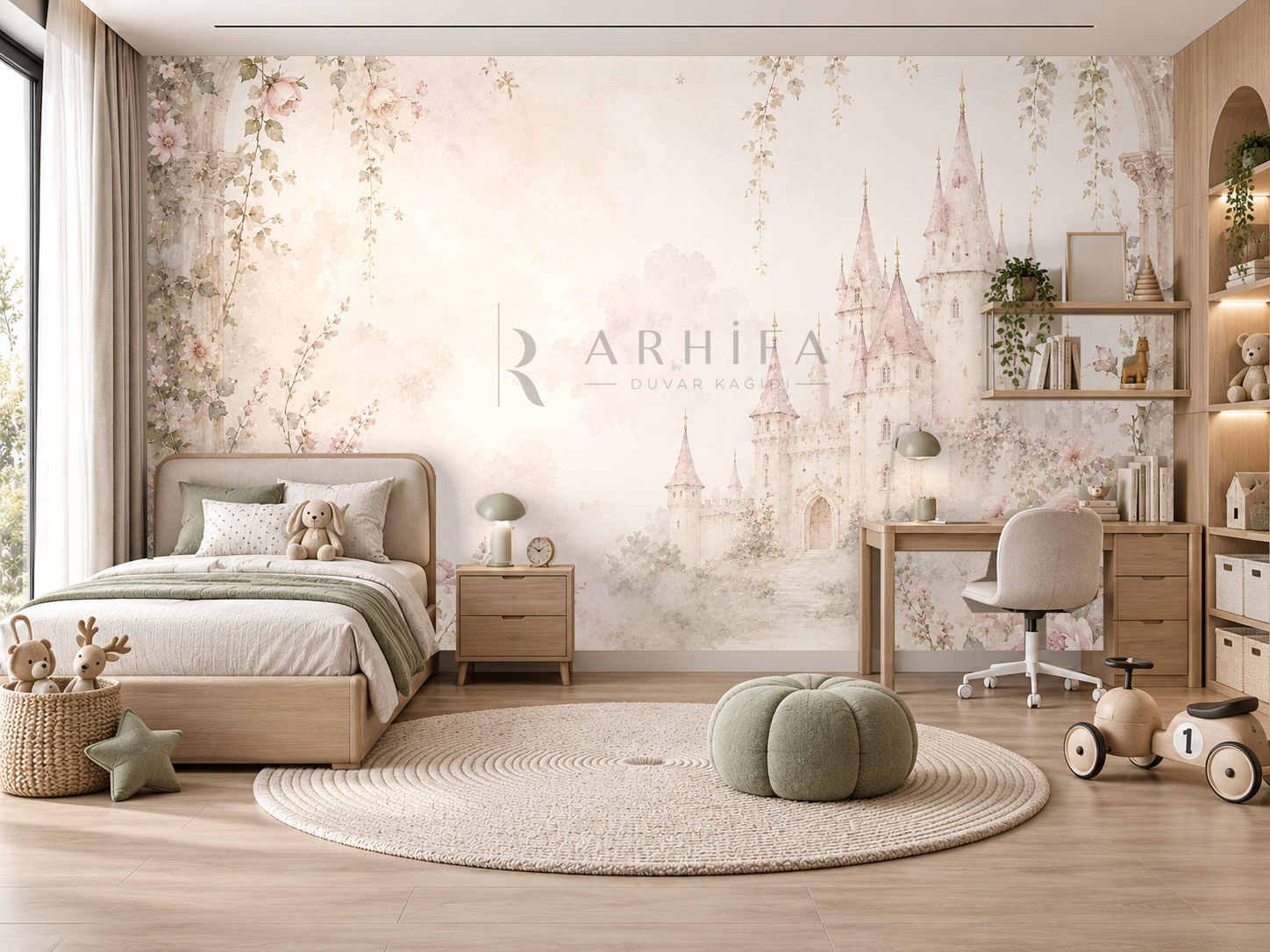 Floral Castle Duvar Kağıdı (PR-008) – görsel 1