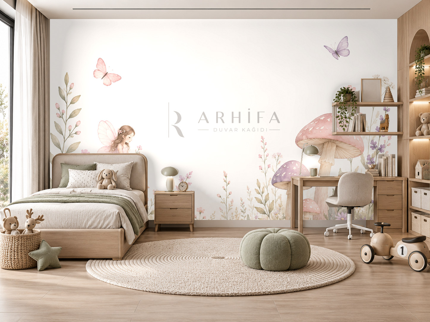 — Little Mushroom Garden Duvar Kağıdı (SFY-002) – görsel 1