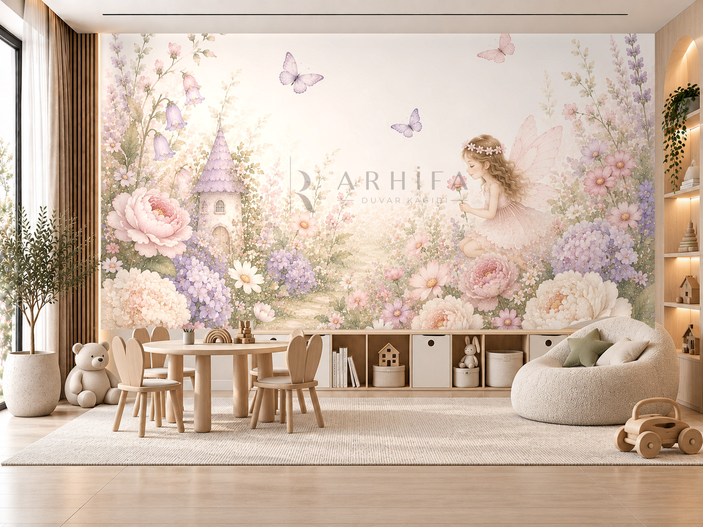 — Enchanted Flower Garden Duvar Kağıdı (SFY-013) – görsel 1