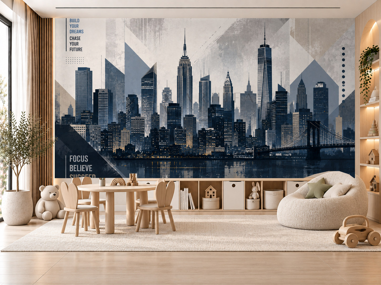 — City Skyline Duvar Kağıdı (TB-009) – görsel 1