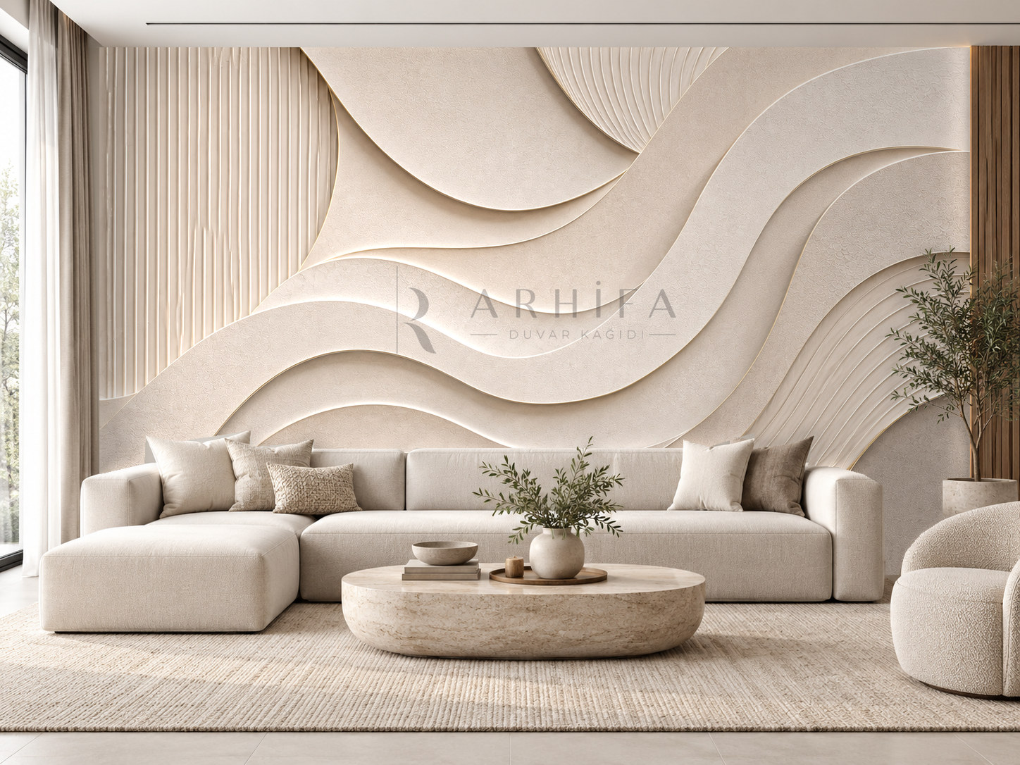 — Sculpted Layers Duvar Kağıdı (AC-012A) – görsel 1