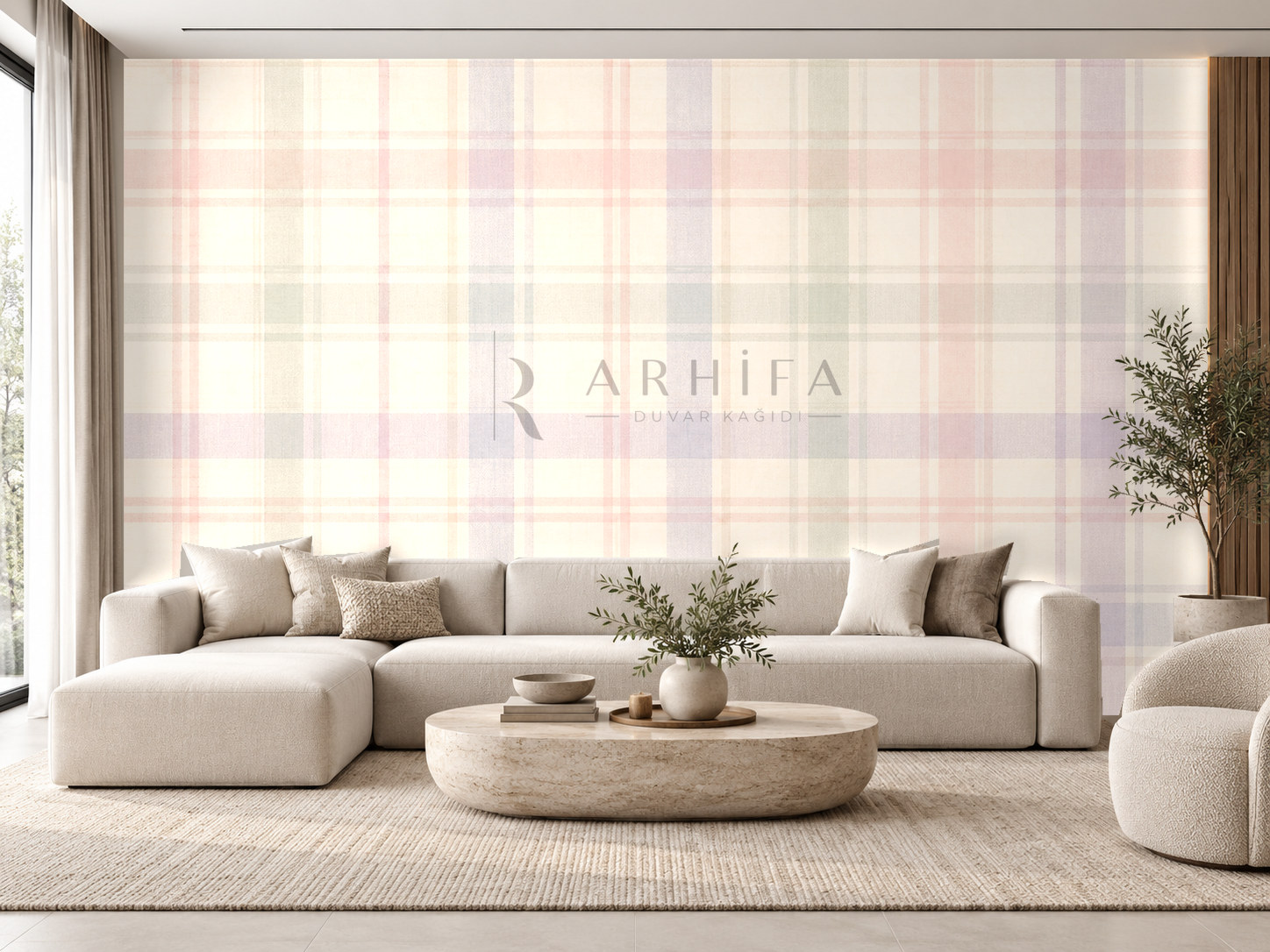 Gentle Plaid Duvar Kağıdı (CK-007) – görsel 1